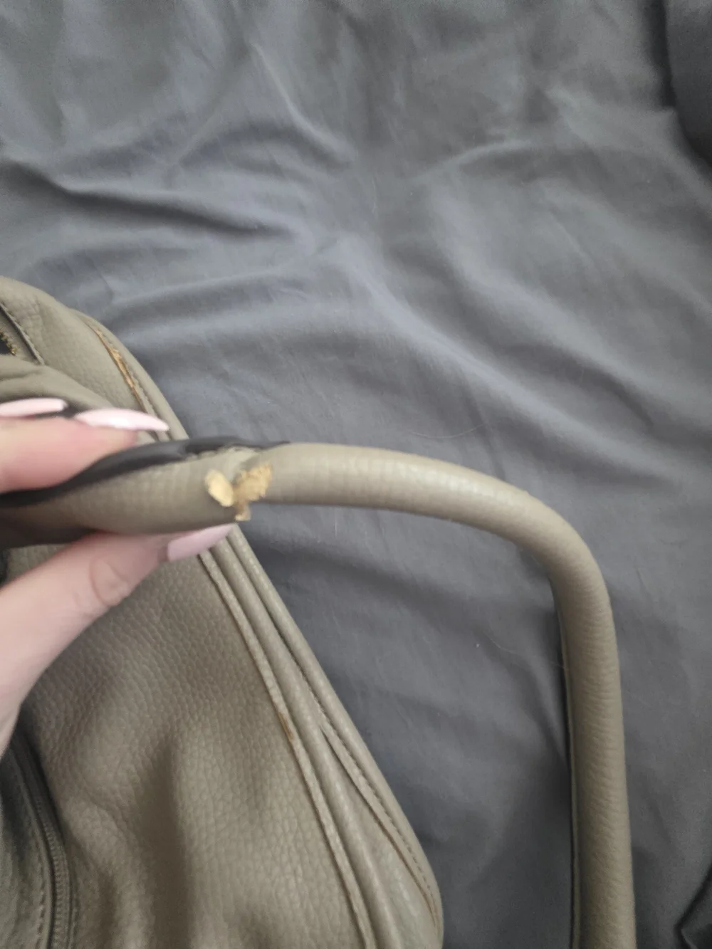Worn Michael Kors Grey Bag